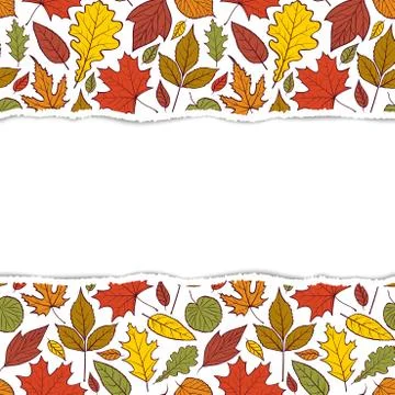 Pattern with autumn leaves Stock Illustration
