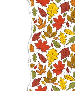 Pattern with autumn leaves Stock Illustration