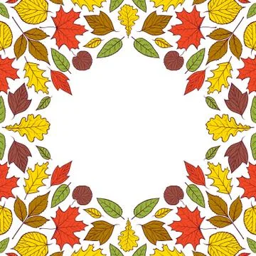 Pattern with autumn leaves 스톡 일러스트