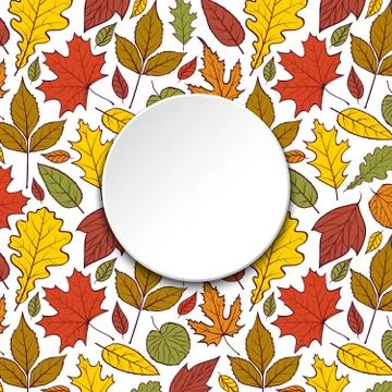 Pattern with autumn leaves 스톡 일러스트