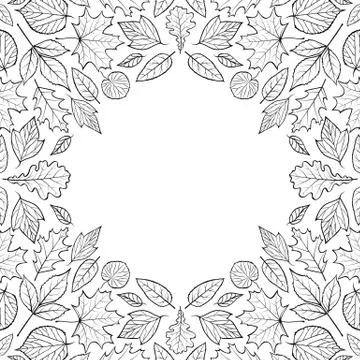 Pattern with autumn leaves Stock-Illustration