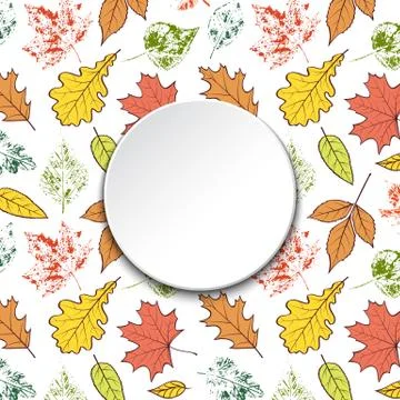 Pattern with autumn leaves Stock Illustration