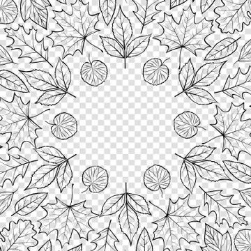 Pattern with autumn leaves Stock Illustration