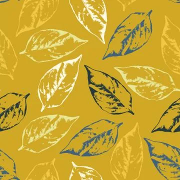 Pattern with autumn leaves Stock Illustration