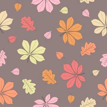 Pattern autumn leaves Stock Illustration