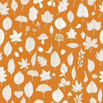 Pattern autumn leaves seamless. Wallpaper, fabric printing, packaging and pap Stock Illustration