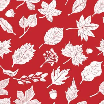 Pattern autumn leaves seamless. Wallpaper, fabric printing, packaging and pap 스톡 일러스트