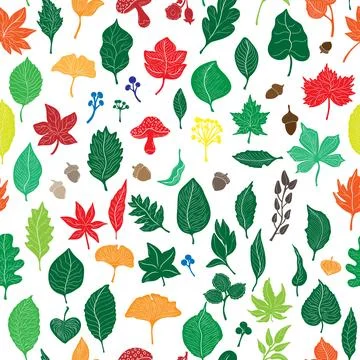 Pattern autumn leaves seamless. Wallpaper, fabric printing, packaging and pap Stock Illustration