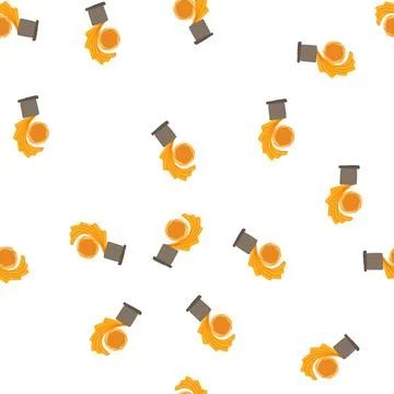 Pattern award gold trophy cartoon vector Stock Illustration