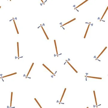 Pattern axe pickaxe cartoon vector Stock Illustration