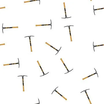 Pattern axe pickaxe cartoon vector Illustrazione stock