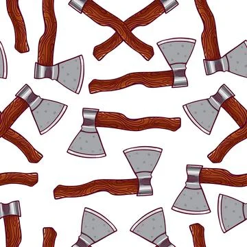 Pattern of axes Stock Illustration