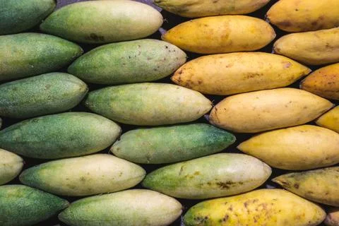 Pattern of babana passion fruit Stock Photos