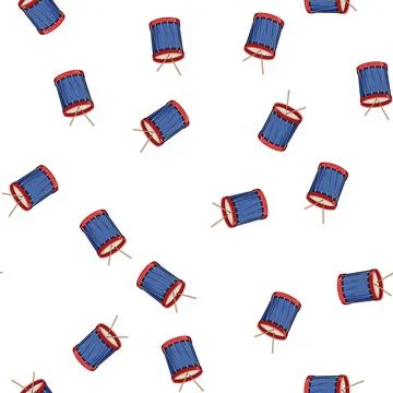 Pattern baby drum toy cartoon vector Stockillustratie