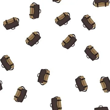 Pattern back bag camp cartoon vector 스톡 일러스트