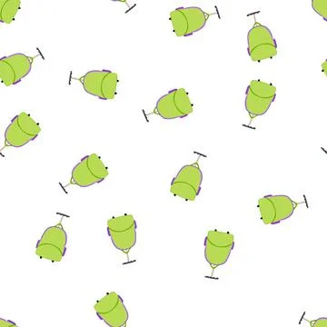 Pattern back kid luggage cartoon vector Stock Illustration
