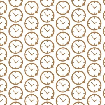 Pattern background 24 hour clock Icon Stock Illustration