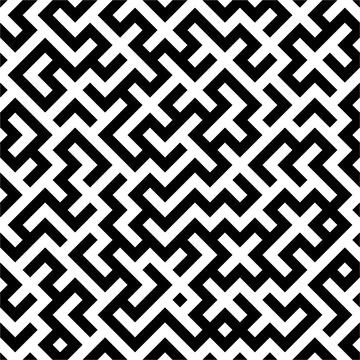 Pattern background with an abstract maze design Illustrazione stock