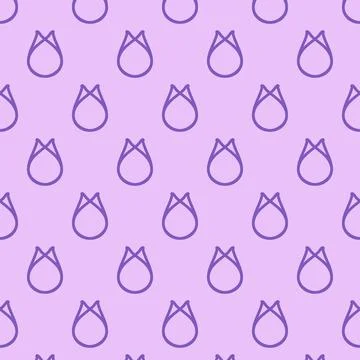 Pattern, background, the appearance of attractive faces on a purple background. Stock Illustration