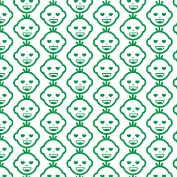 Pattern background Baby Face Emotion Icon Stock Illustration