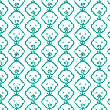Pattern background Baby Face Emotion Icon Stock Illustration