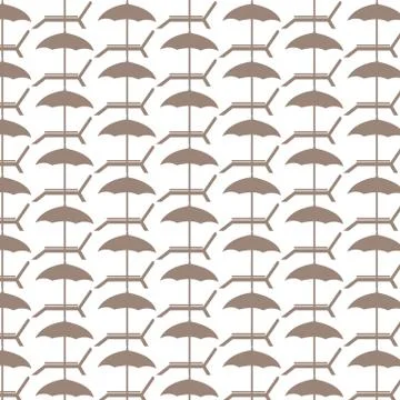 Pattern background beach chair icon 库存插图