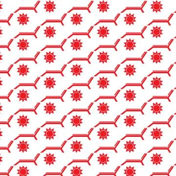 Pattern background beach chair icon Stock Illustration