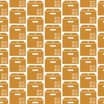 Pattern background Box Package Icon Stock Illustration