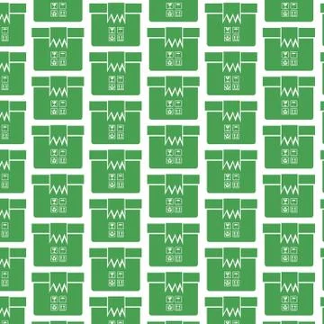 Pattern background Box Package Icon Illustrazione stock