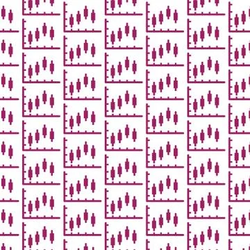 Pattern background Business graph icon Illustrazione stock