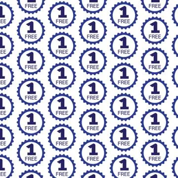 Pattern background Buy one get one free Icon Stock Illustration