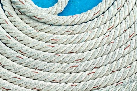 Pattern background cable white yachting curved lines design basis close-up Stock Photos