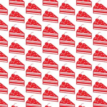 Pattern background Cake piece icon 스톡 일러스트