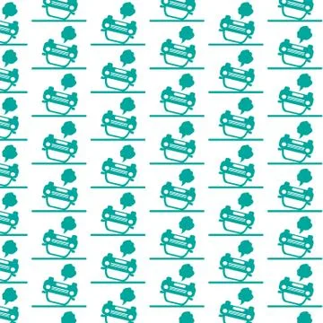 Pattern background car auto accident icon Stock Illustration