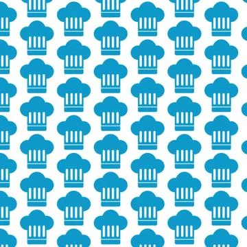 Pattern background Chef hat icon Stock Illustration