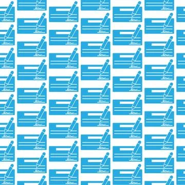Pattern background cheque icon Stock Illustration
