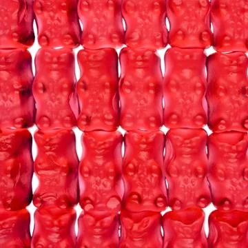 Pattern background close up candy bears colorful Stock Photos