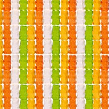Pattern background close up candy bears colorful Stock Photos