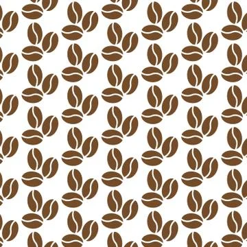 Pattern background coffee beans Icon 库存插图