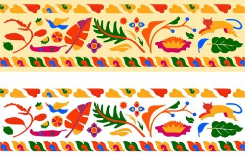 Pattern background color border design for printing Stock Illustration