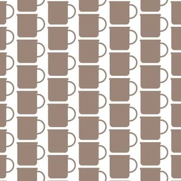 Pattern background cup of tea coffee icon Stock Illustration