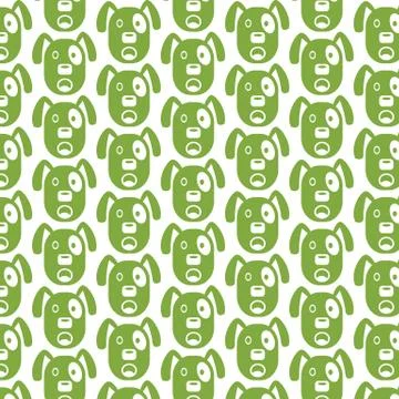 Pattern background Dog Face emotion Icon Stock Illustration