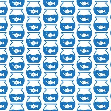 Pattern background Fish Icon Illustrazione stock