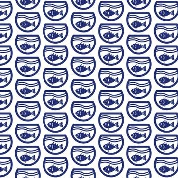 Pattern background Fish Icon イラスト素材