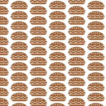 Pattern background food pie icon Stock Illustration