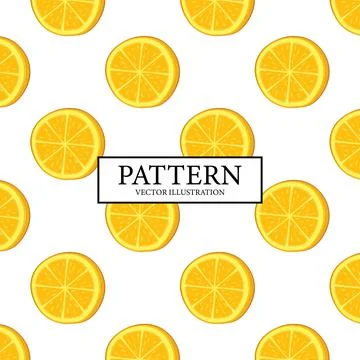 Pattern background of fresh orange orange slices - Vector Stock Illustration