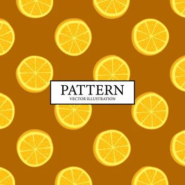 Pattern background of fresh orange orange slices - Vector Stock Illustration