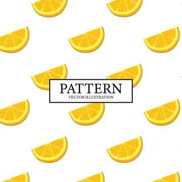 Pattern background of fresh orange orange slices - Vector 스톡 일러스트