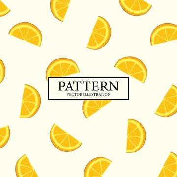 Pattern background of fresh orange orange slices - Vector Stock Illustration