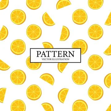 Pattern background of fresh orange orange slices - Vector Stock Illustration